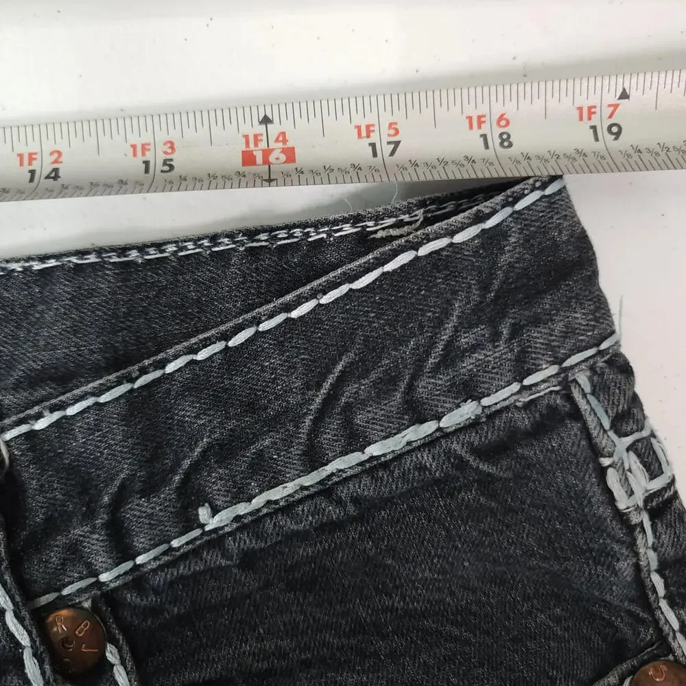 True Religion Men's Joey Row Seat Black Jeans 37x35‎ (Actual) Missing Pocket